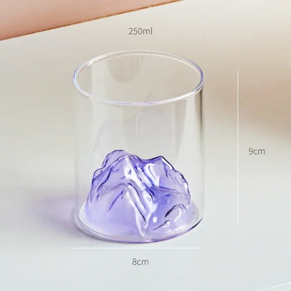 Small Transparent Glass Coffee Cup Mountain Glass Whisky Heat Resistant Tea Drink Milk Juice Cup Cups Drinking Glasses